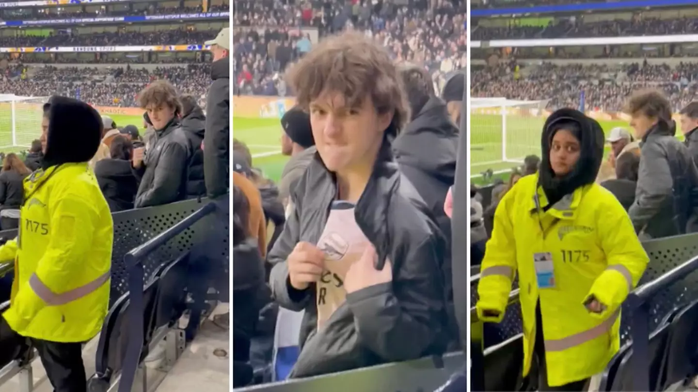 Arsenal fan hides in plain sight in Tottenham Hotspur fans during north London derby
