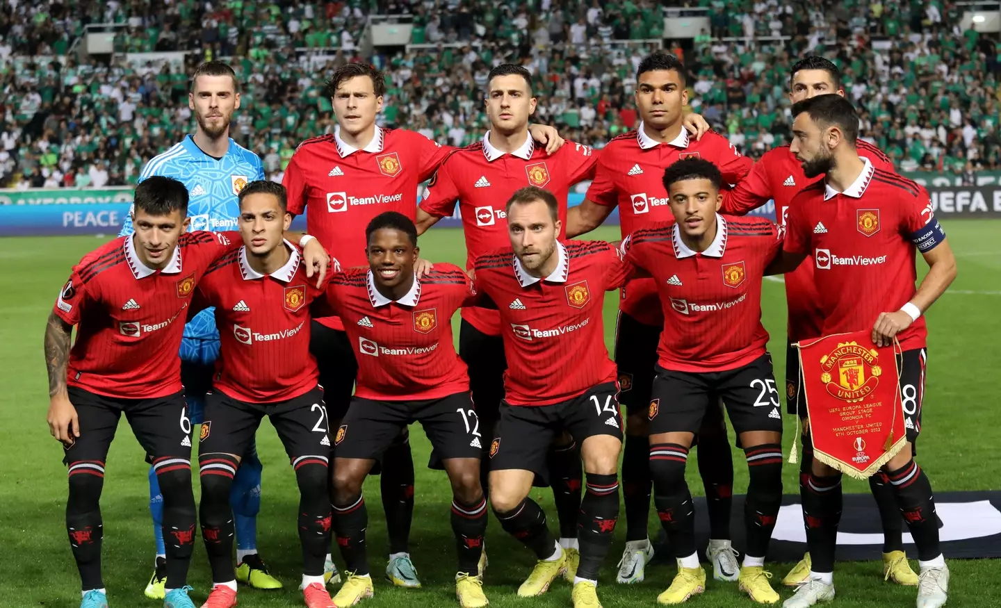 United's team ahead of Thursday's Europa League clash with Omonia. (Image