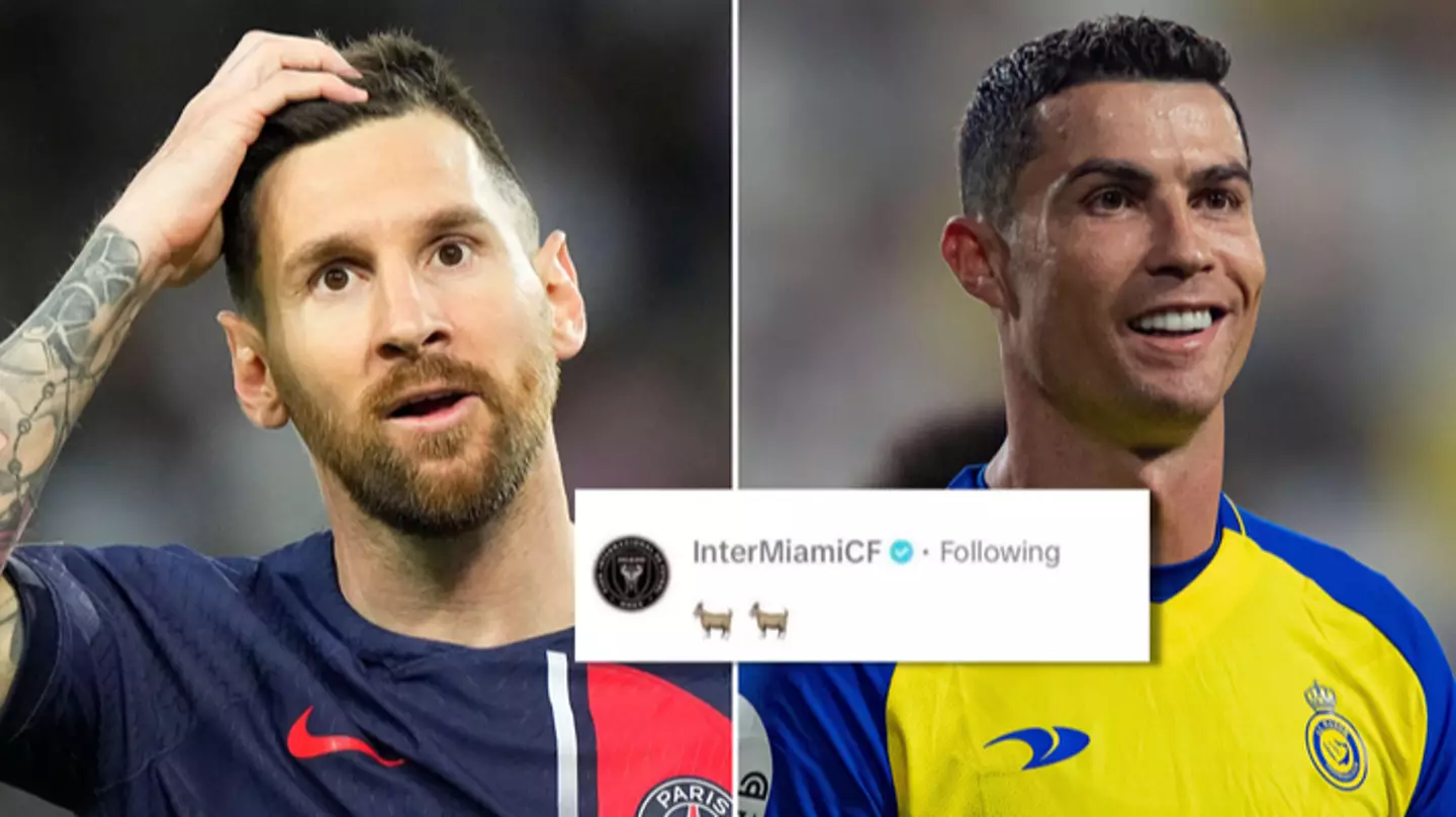 Fans demand Inter Miami delete comment calling Ronaldo the GOAT over Messi ASAP