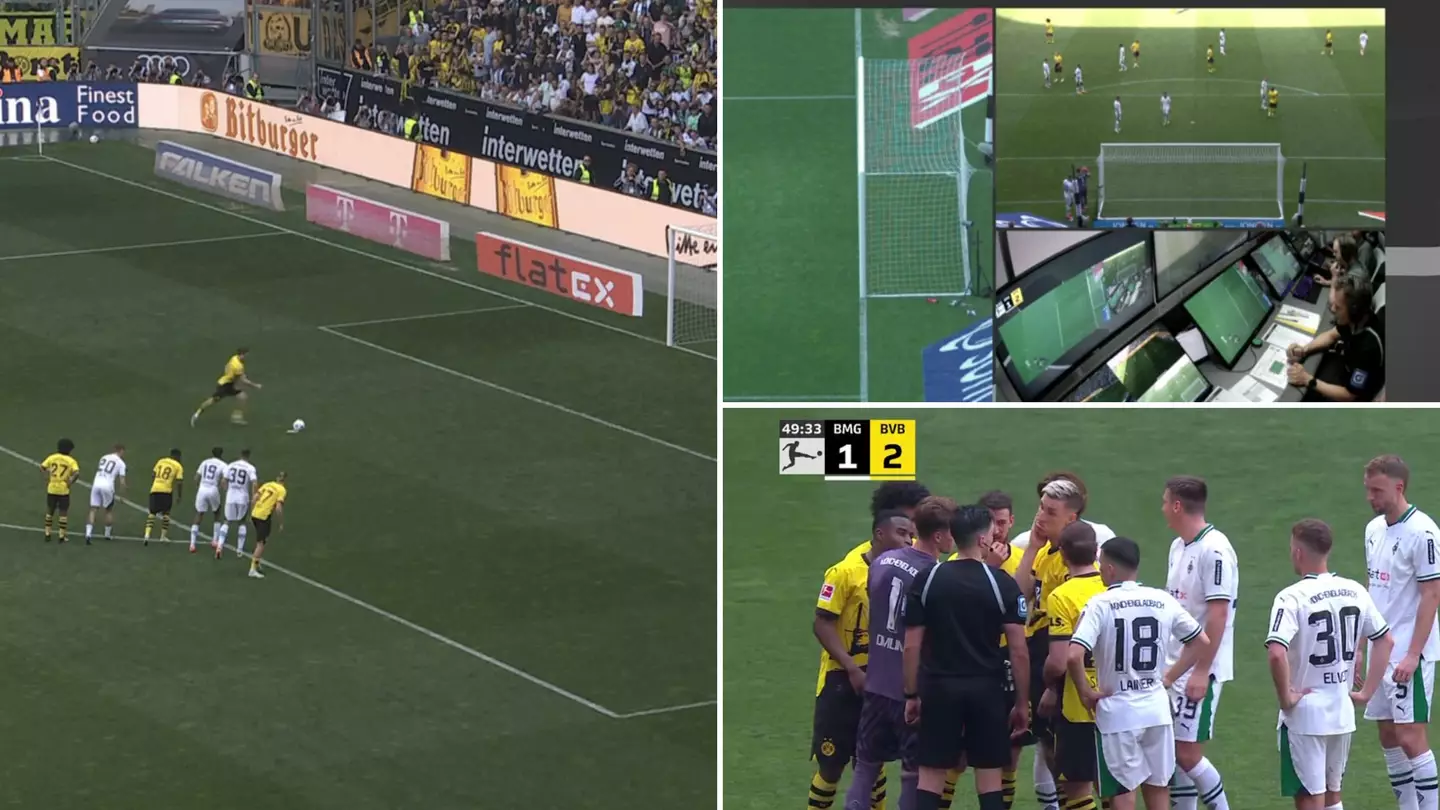 VAR overturns Borussia Dortmund penalty decision AFTER Marcel Sabitzer converts spot-kick