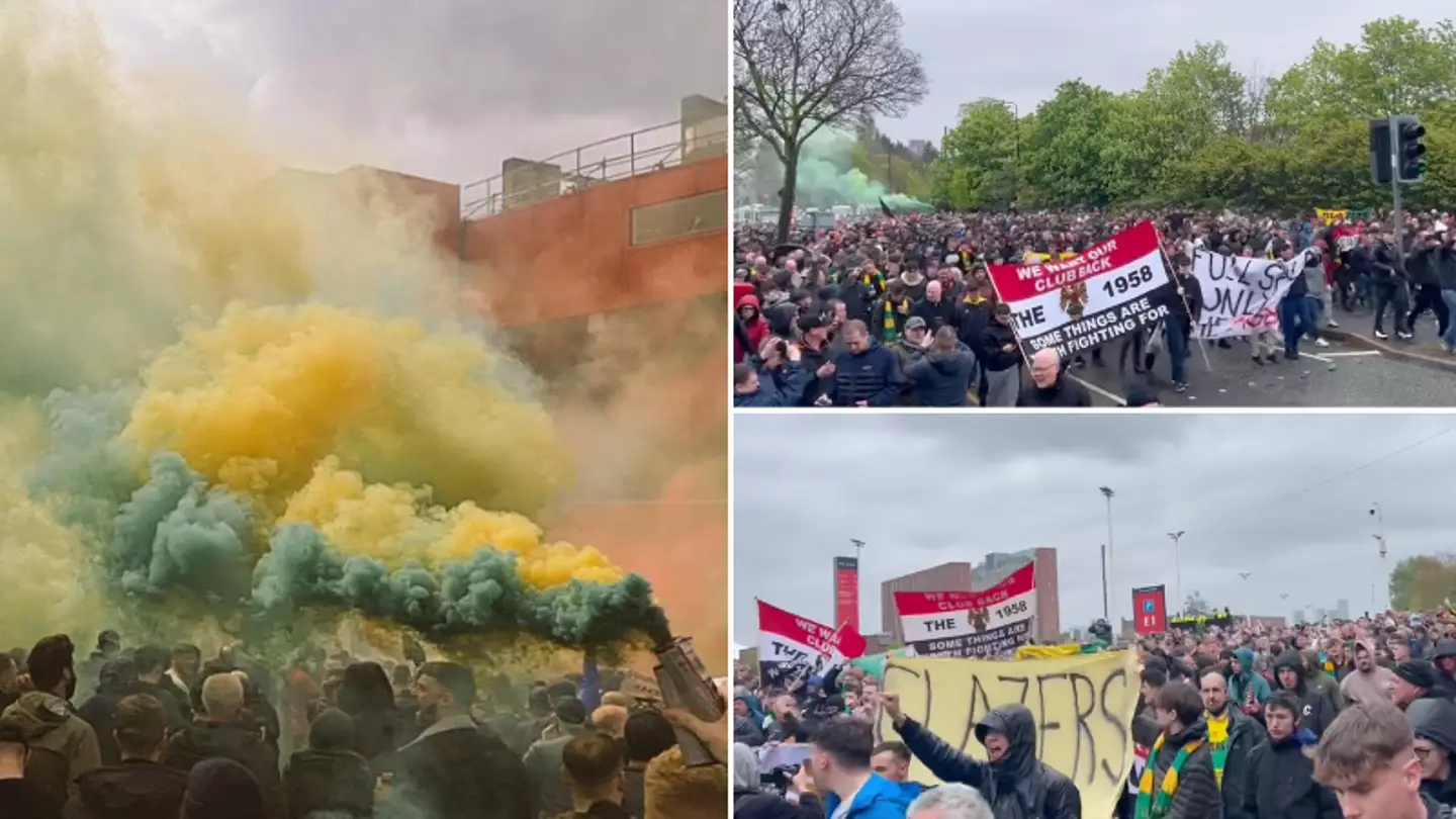 Man Utd fans stage mass protest against the Glazers' ownership before Aston Villa game