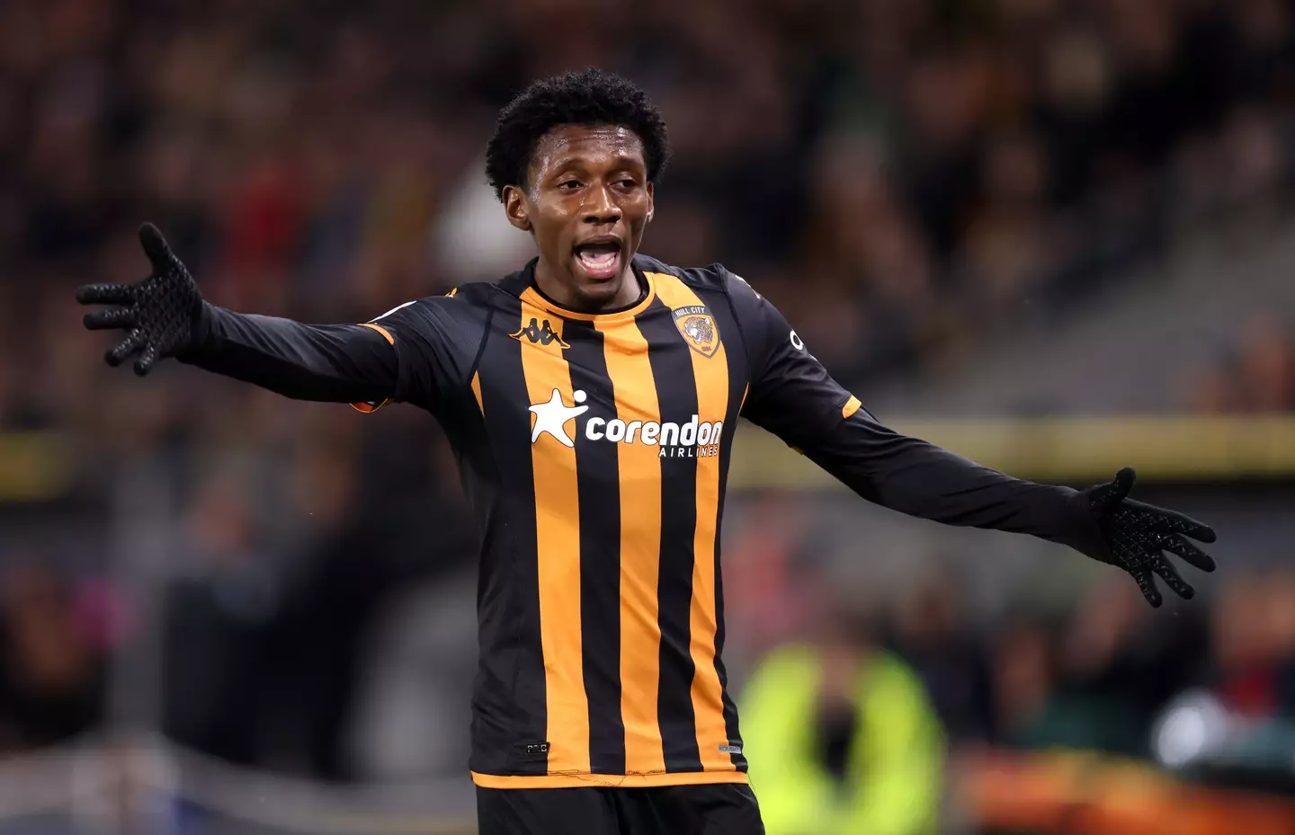Jaden Philogene in action for Hull City. Image: Getty 