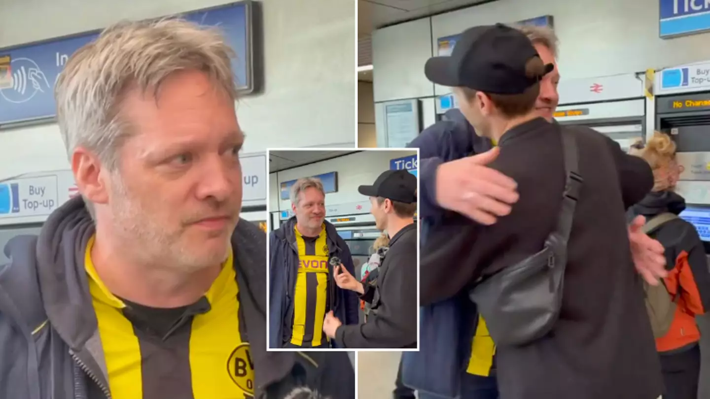 Interviewer in tears after offering Borussia Dortmund fan his ticket for Champions League final