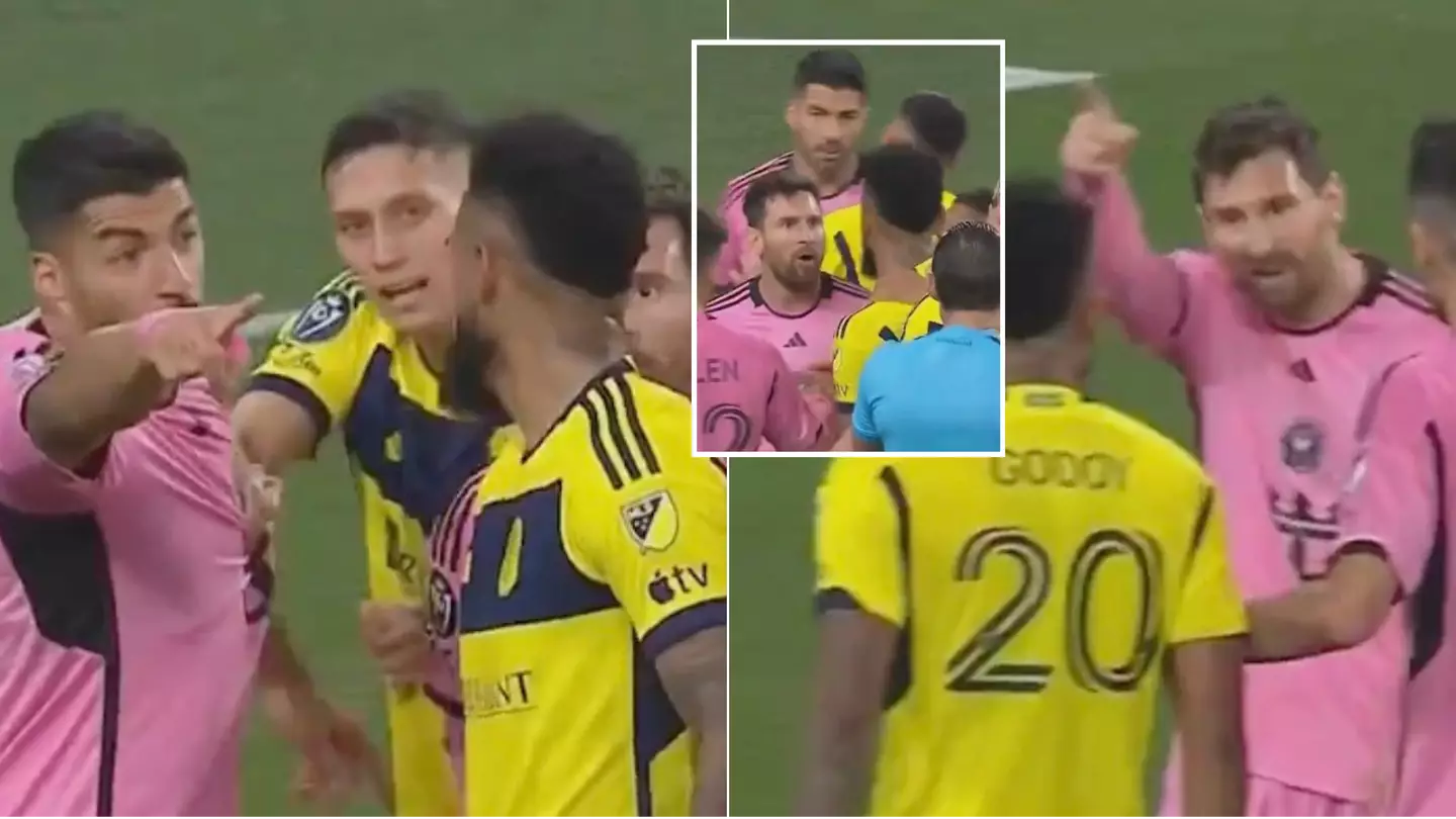 Lionel Messi and Luis Suarez involved in bust-up with rival player as Inter Miami pair lose their cool