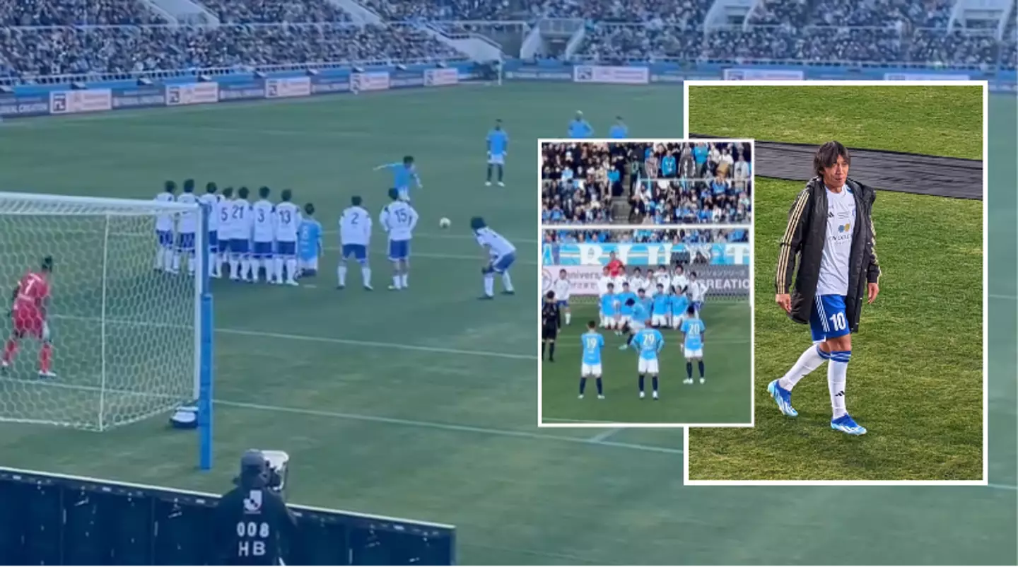 Shunsuke Nakamura just scored hat-trick of free-kicks in his farewell match, they were all screamers