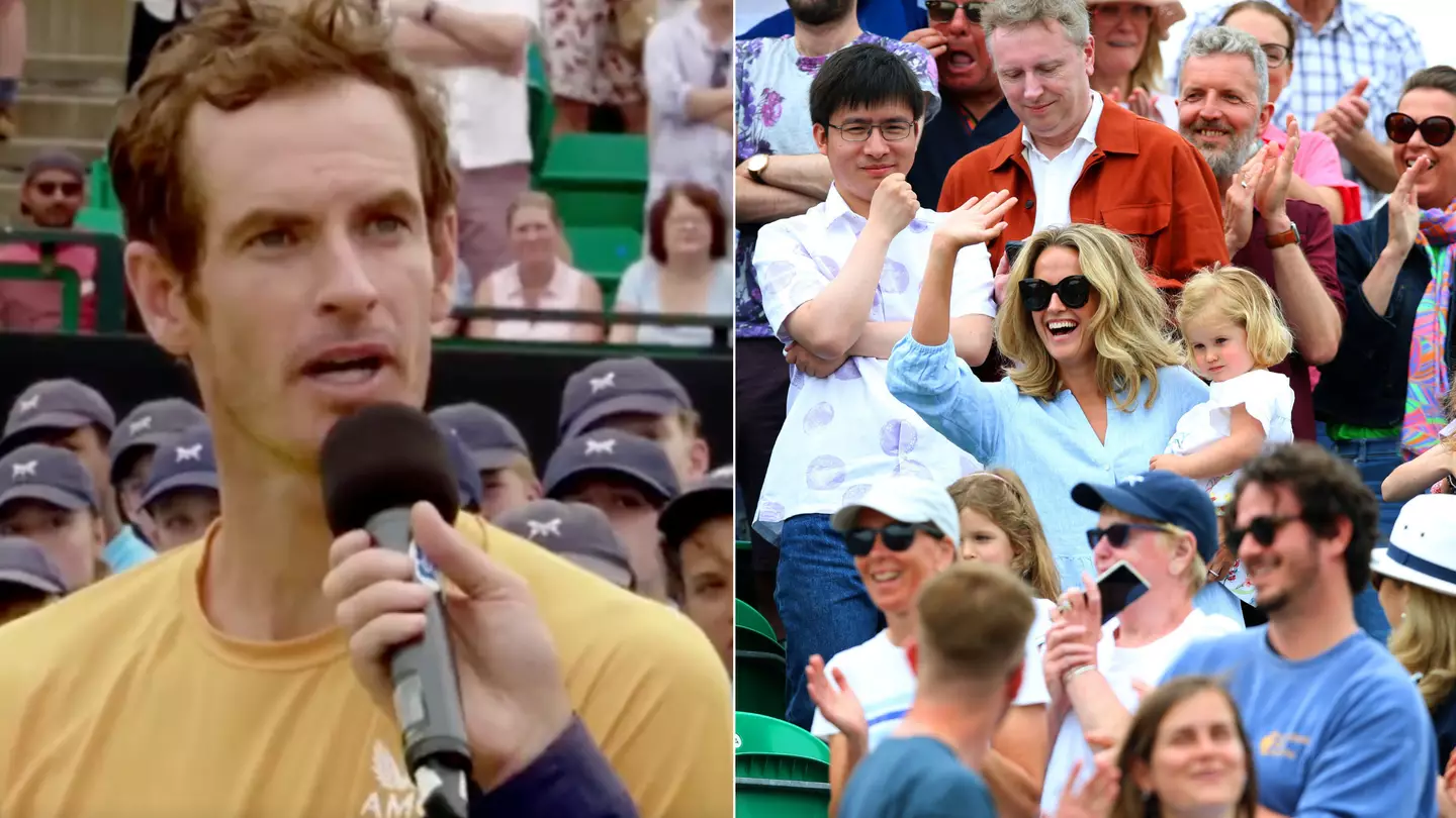 Andy Murray realising his kids are in the crowd after winning the Nottingham Open is the most wholesome thing ever