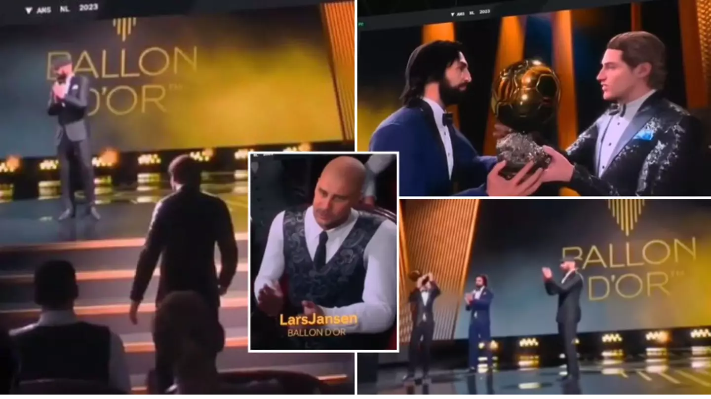 A cutscene from the Ballon d'Or ceremony on EA Sports FC 24 has been leaked online