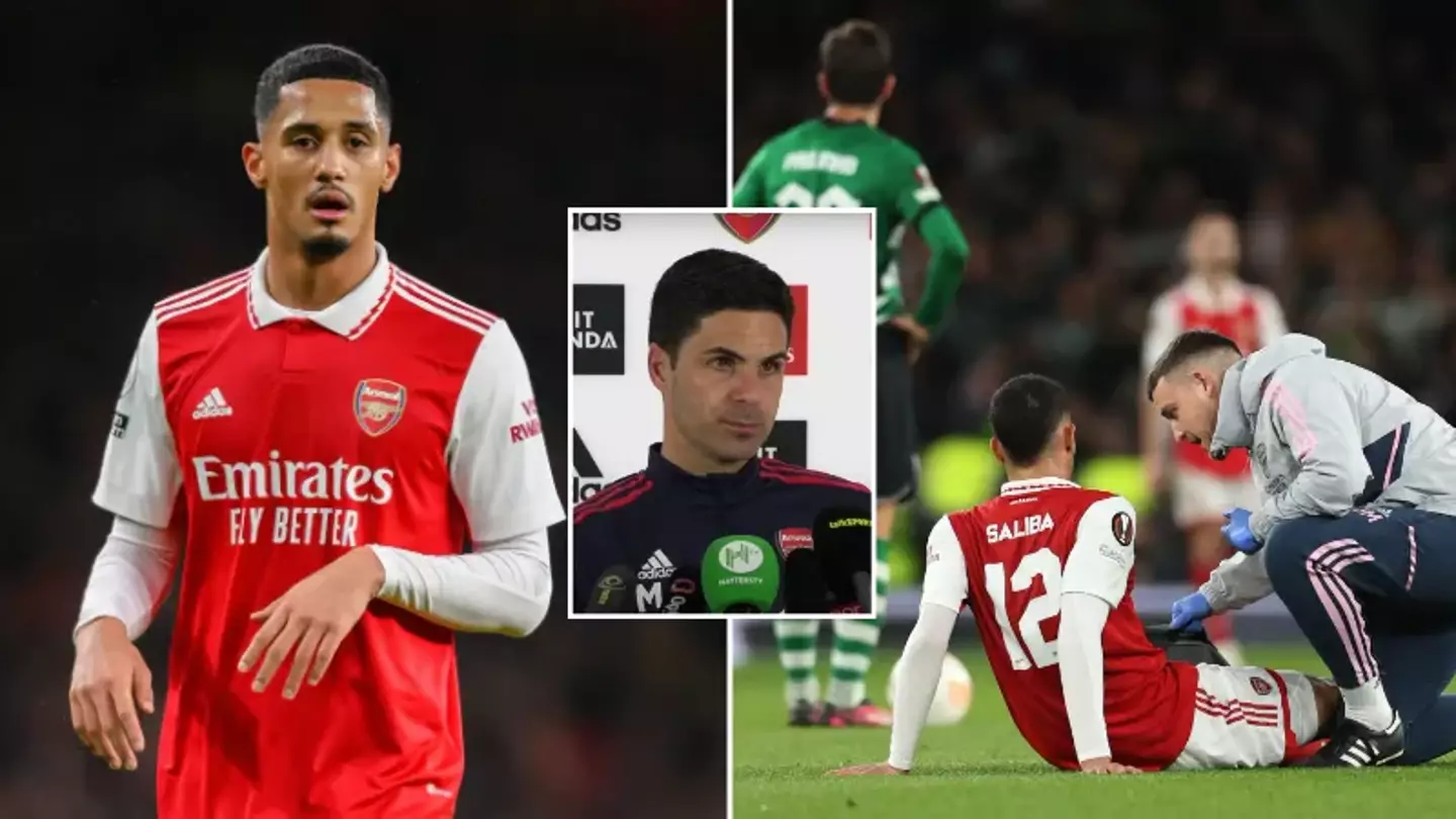 Mikel Arteta gives extremely worrying response when asked if William Saliba is out for the season