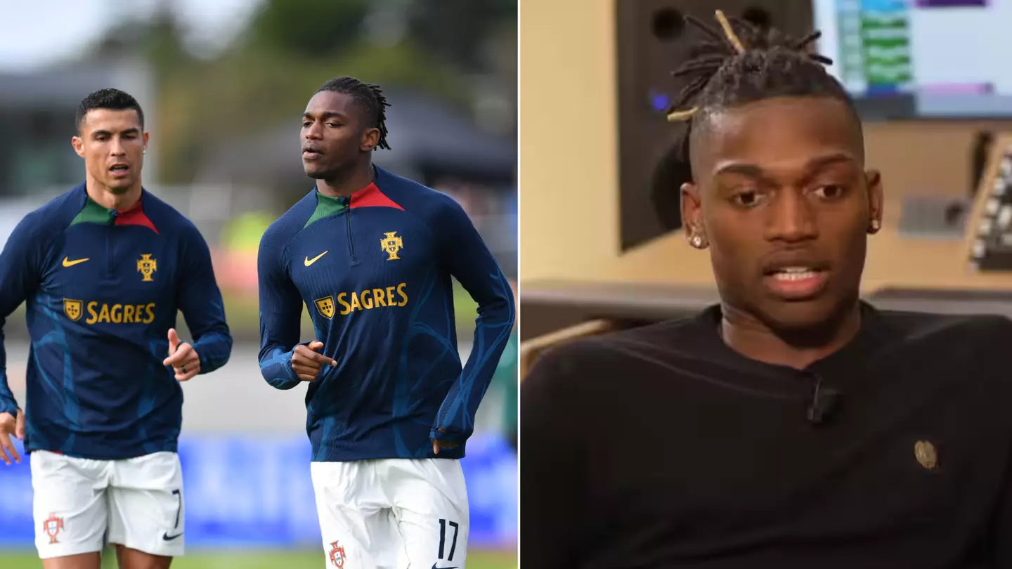 Rafael Leao makes 'selfish' claim about Cristiano Ronaldo and says he could reach his level one day