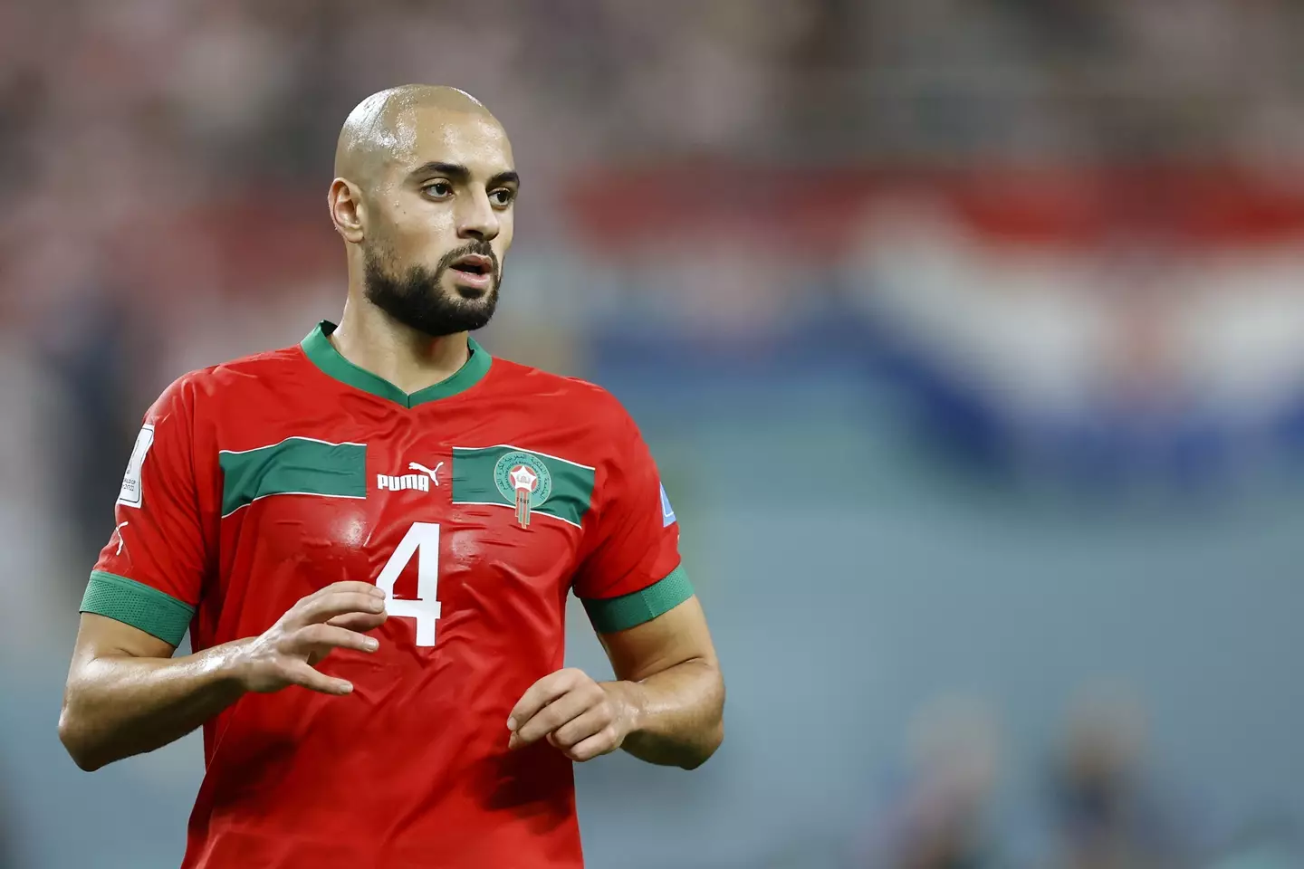 Sofyan Amrabat in action for Morocco. Image: Getty 