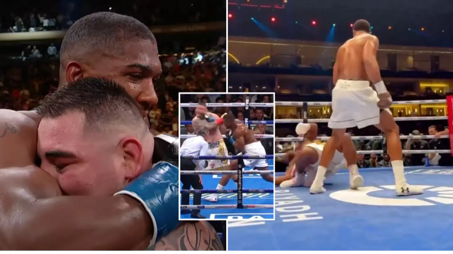 Footage shows Anthony Joshua landed exact same shot on Andy Ruiz that knocked out Francis Ngannou
