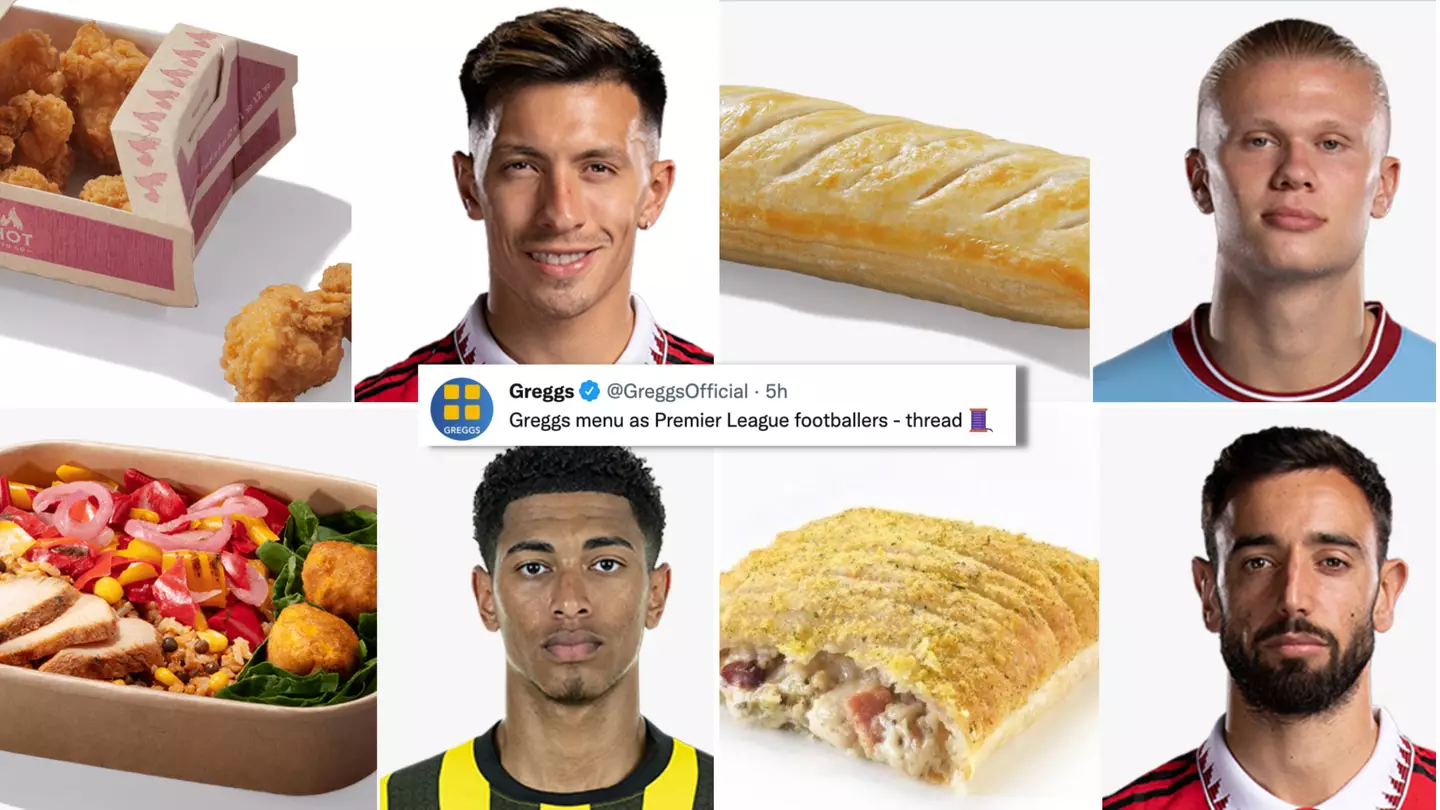 Greggs' sensational thread of footballers as items on their menu is comedy gold