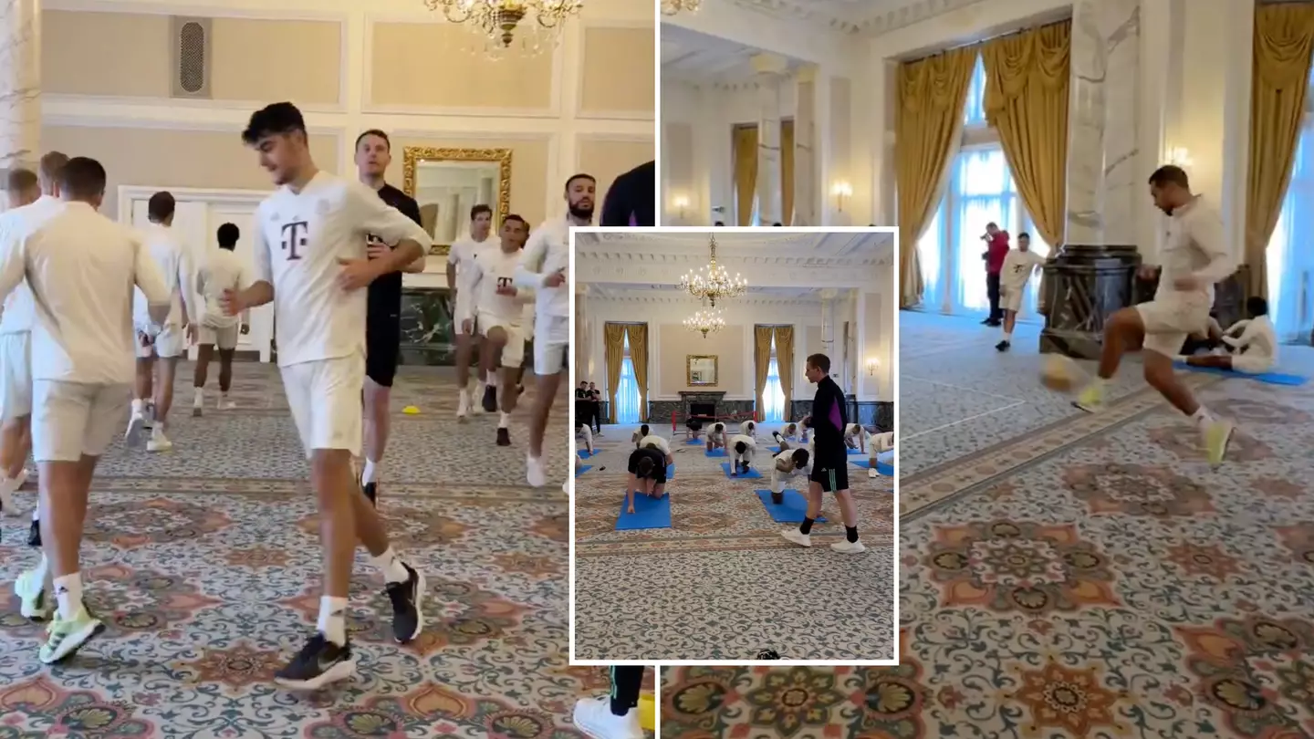 Fans surprised by Bayern Munich's 'final preparations' at their team hotel ahead of Arsenal game