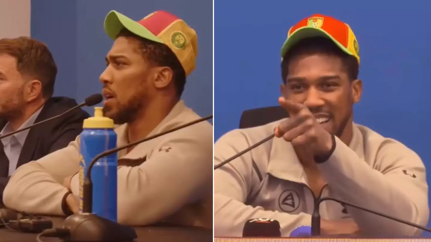 Anthony Joshua stuck it on MMA reporter during post-fight press conference after Francis Ngannou win