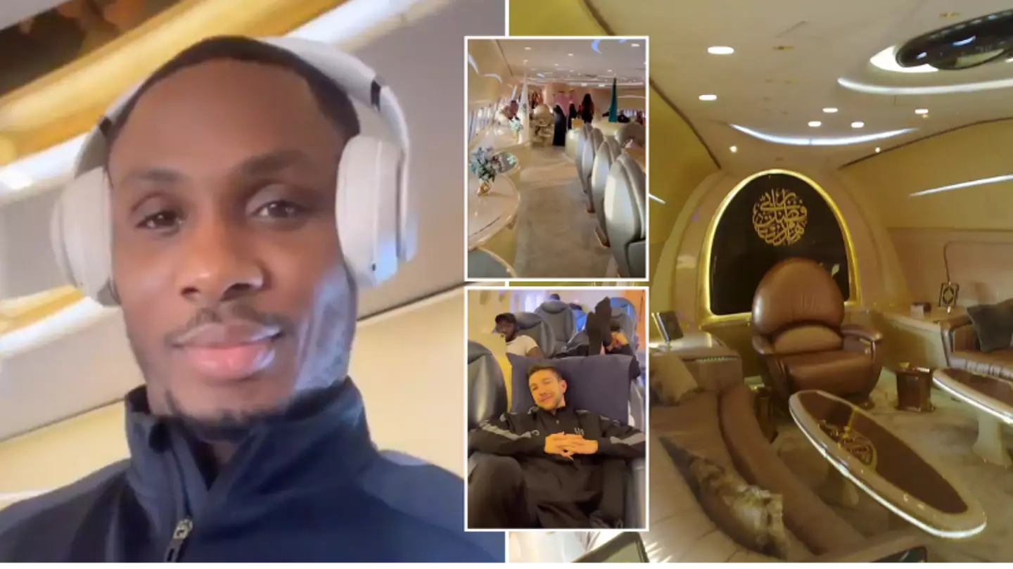 Odion Ighalo gives a tour of the luxurious plane Al Hilal use for away games, it's insane