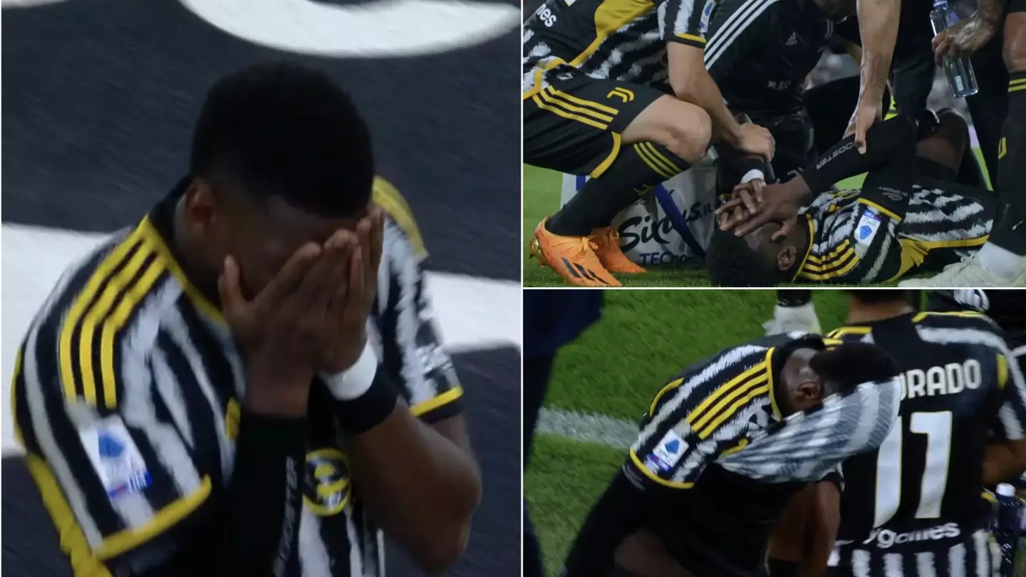 Paul Pogba is in tears after going off injured for Juventus in nightmare season