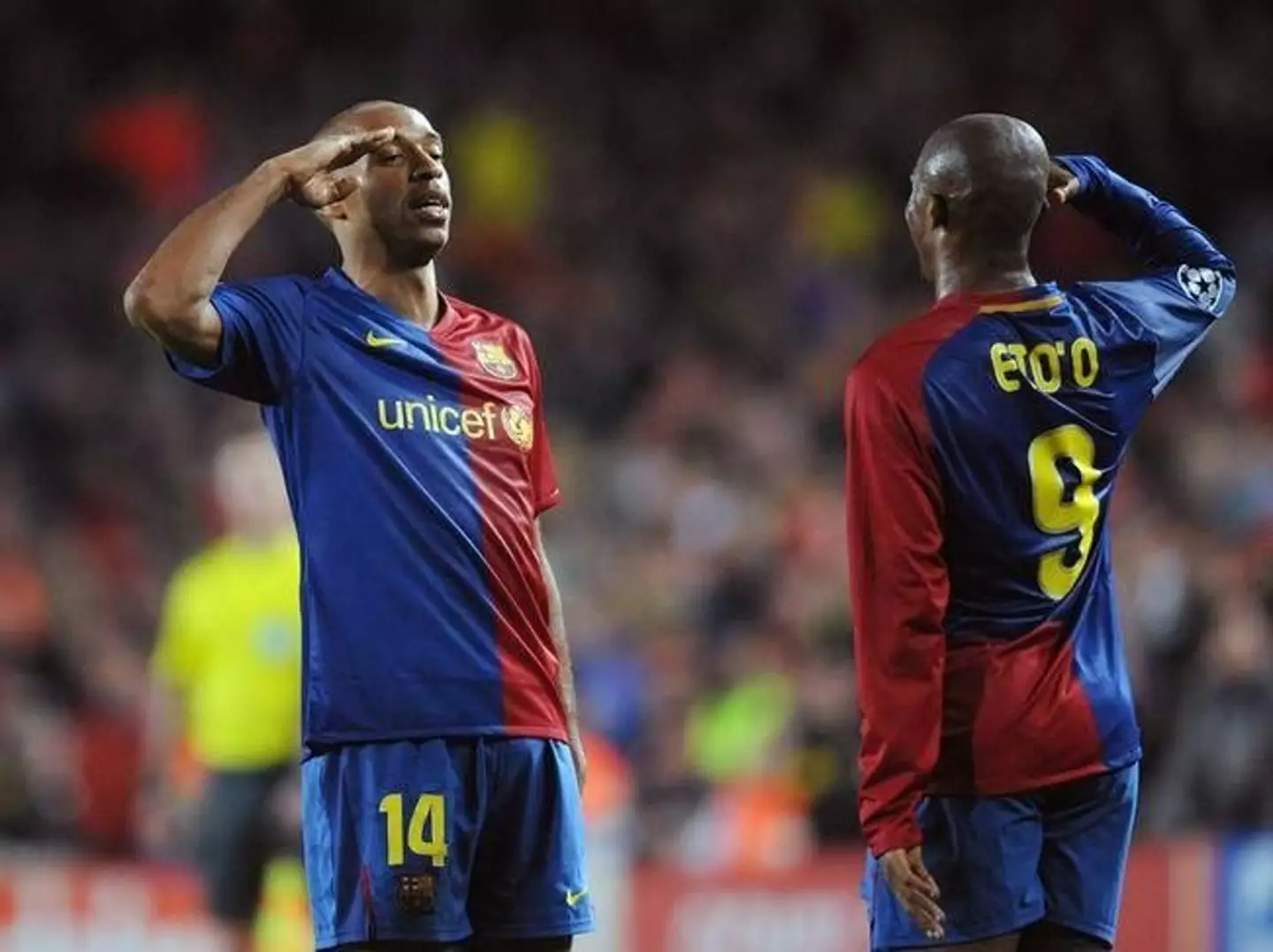 Henry and Eto'o played together at Barcelona (Image: Alamy)