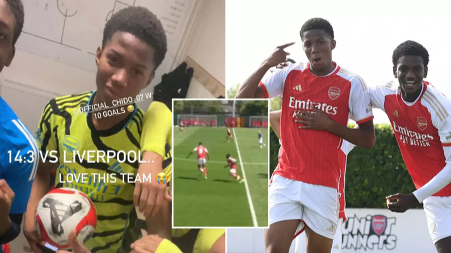 Compilation of 15-year-old Arsenal prodigy Chido Obi-Martin has resurfaced after he scored 10 goals vs Liverpool