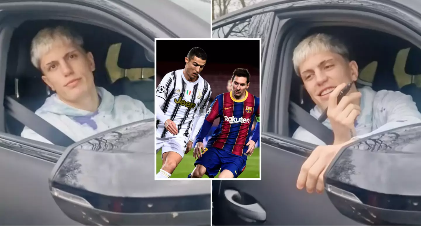 Alejandro Garnacho makes Lionel Messi comment that 'Cristiano Ronaldo won't like' during chat with Man Utd fan