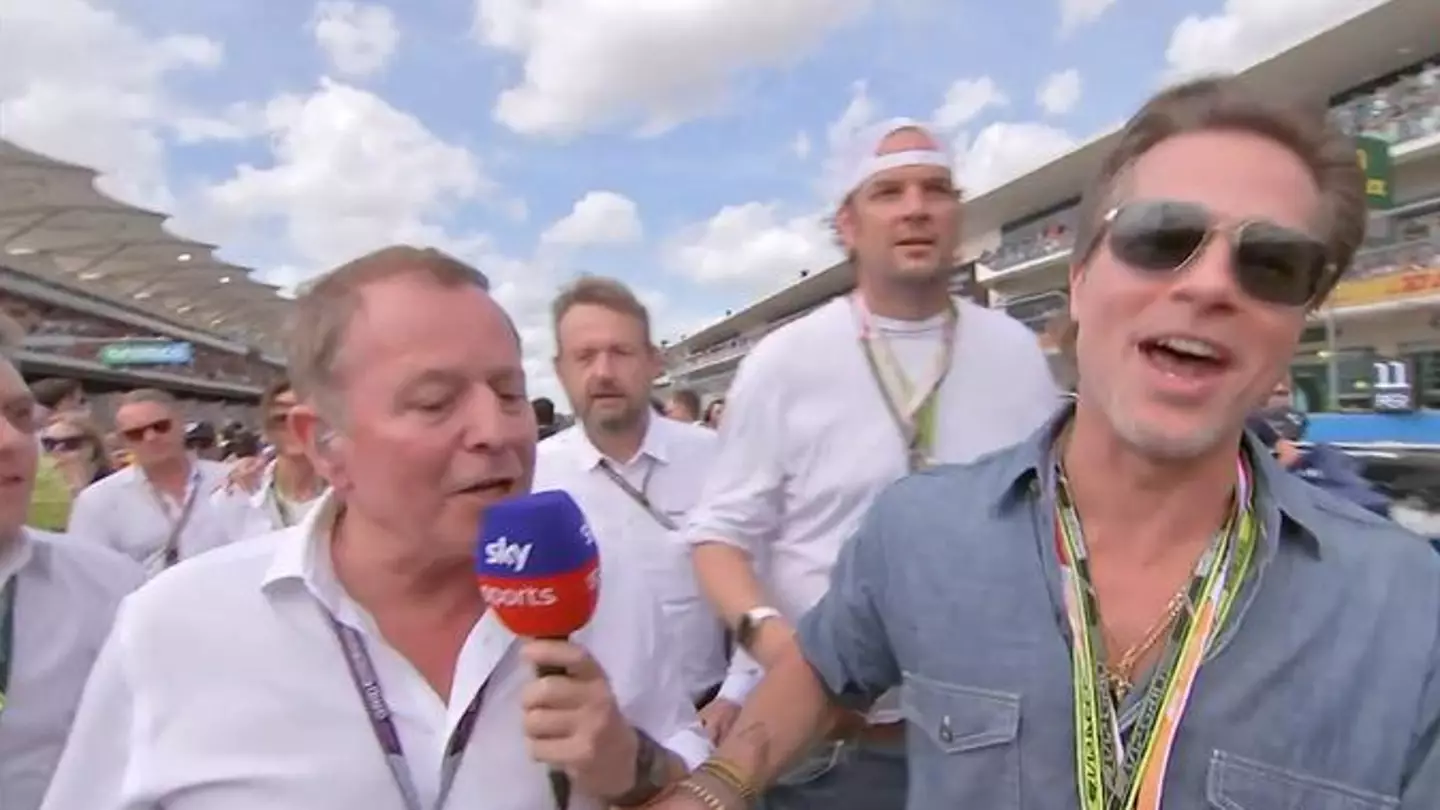 Brundle's chat with Brad Pitt was iconic.