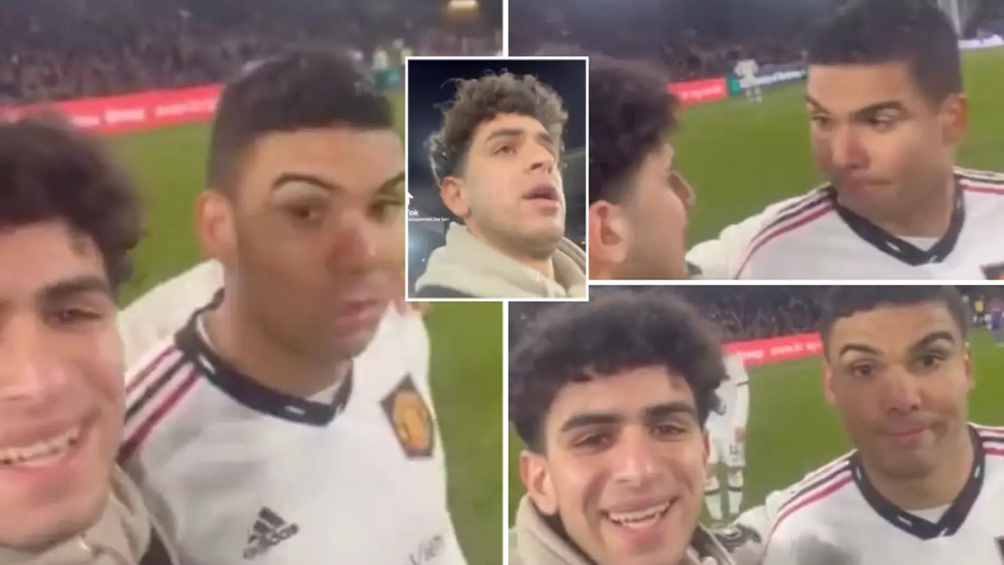 Fan posts footage breaking onto pitch, Casemiro's face was priceless