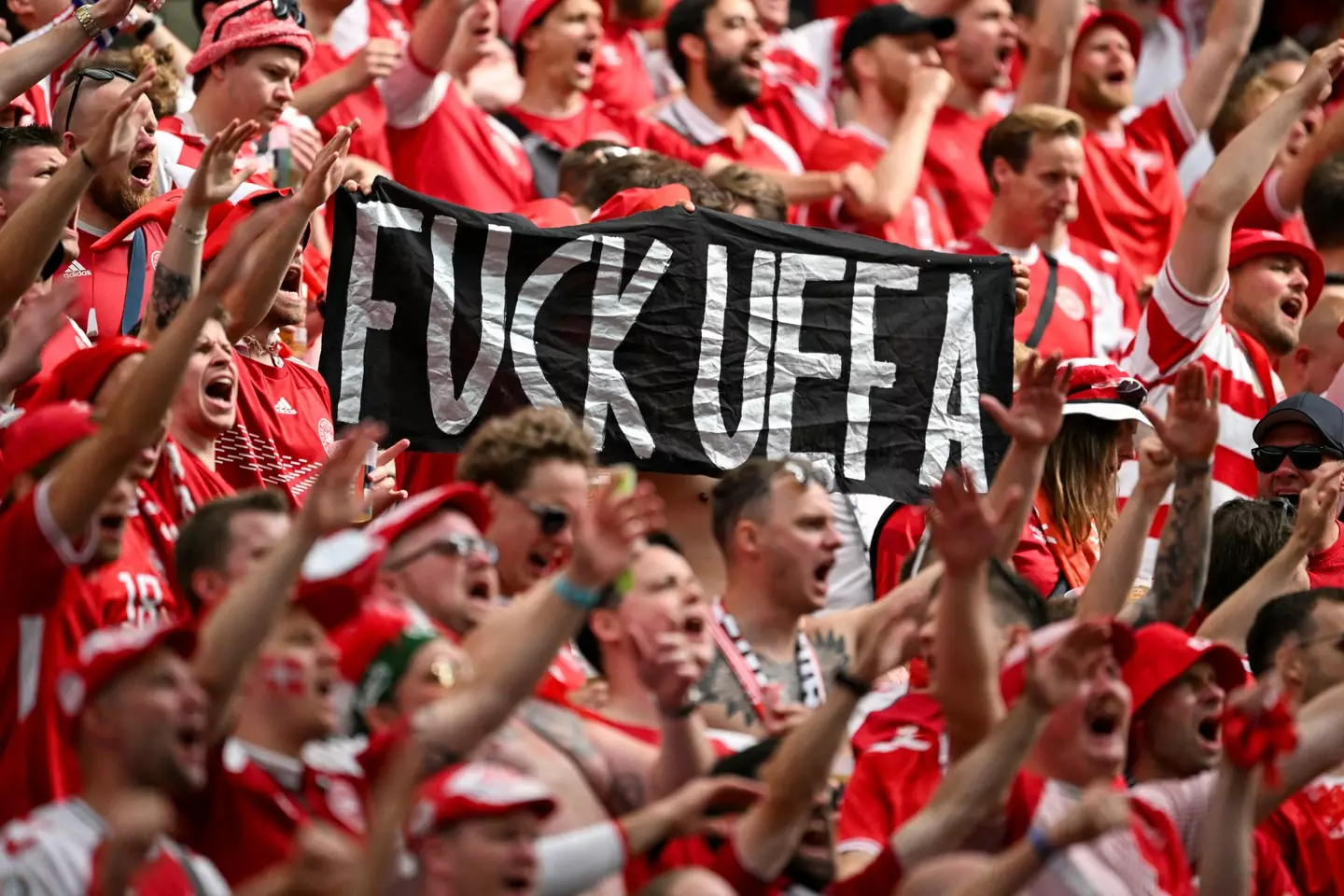 UEFA have deemed the banner 'illegal' (Getty)