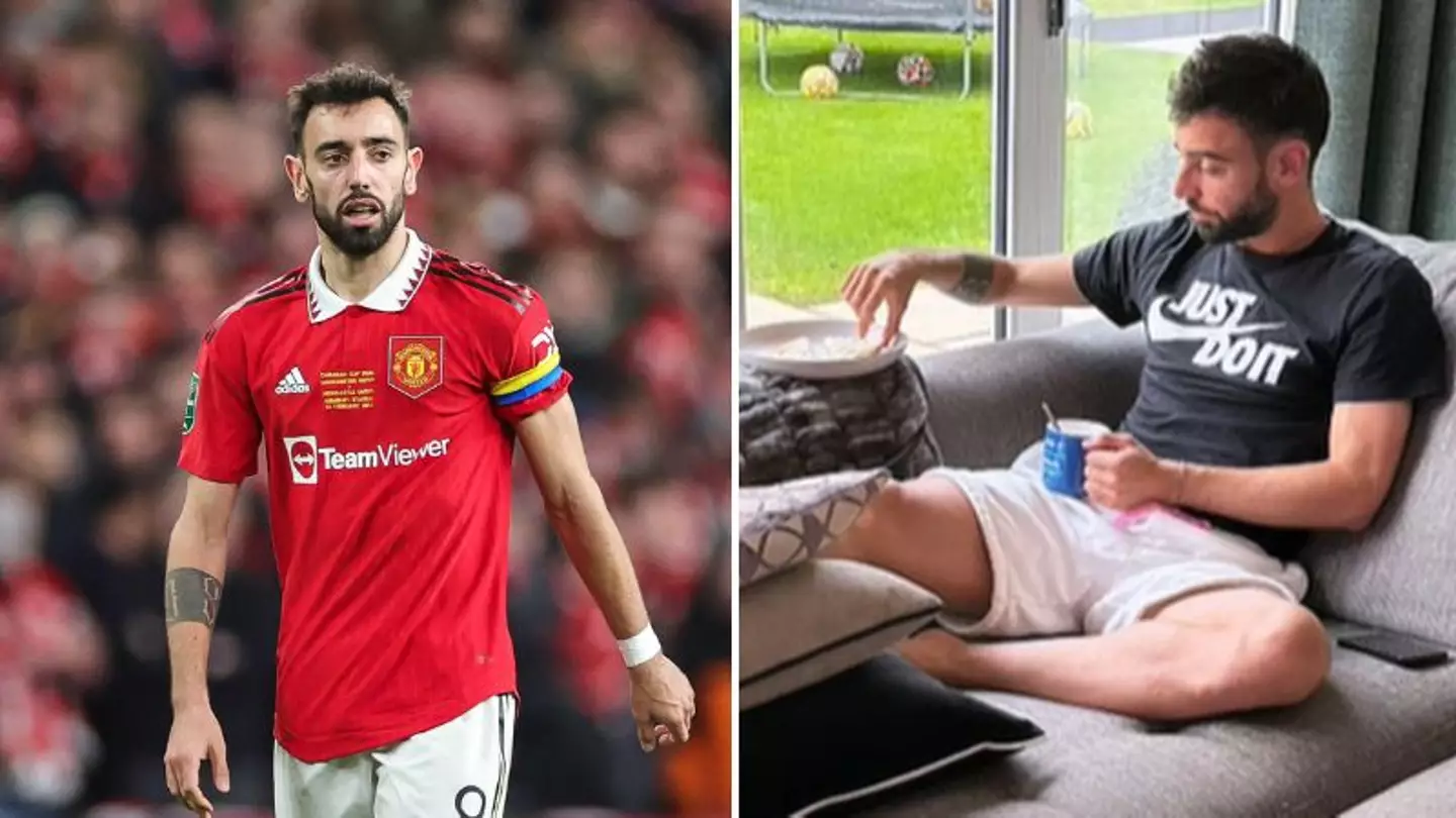 Journalist gives major Bruno Fernandes injury update after Man Utd star pictured with crutches