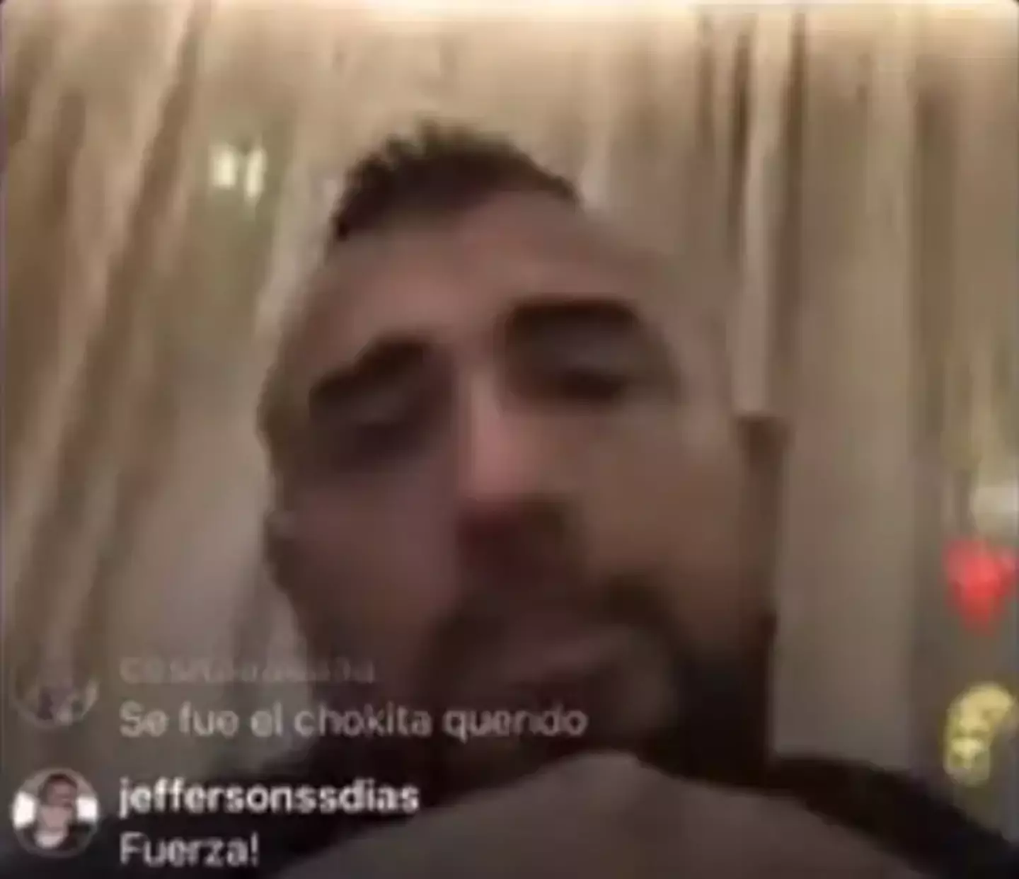 Vidal tuned into the funeral service on Instagram Live. Image: Instagram