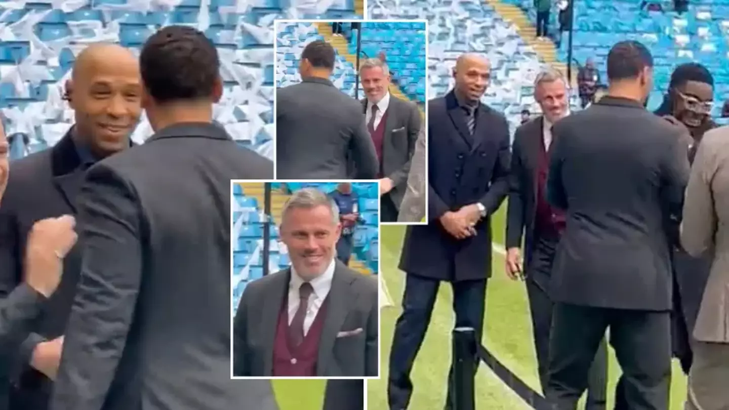 Jamie Carragher and Rio Ferdinand come face-to-face for the first time since ‘clown’ argument