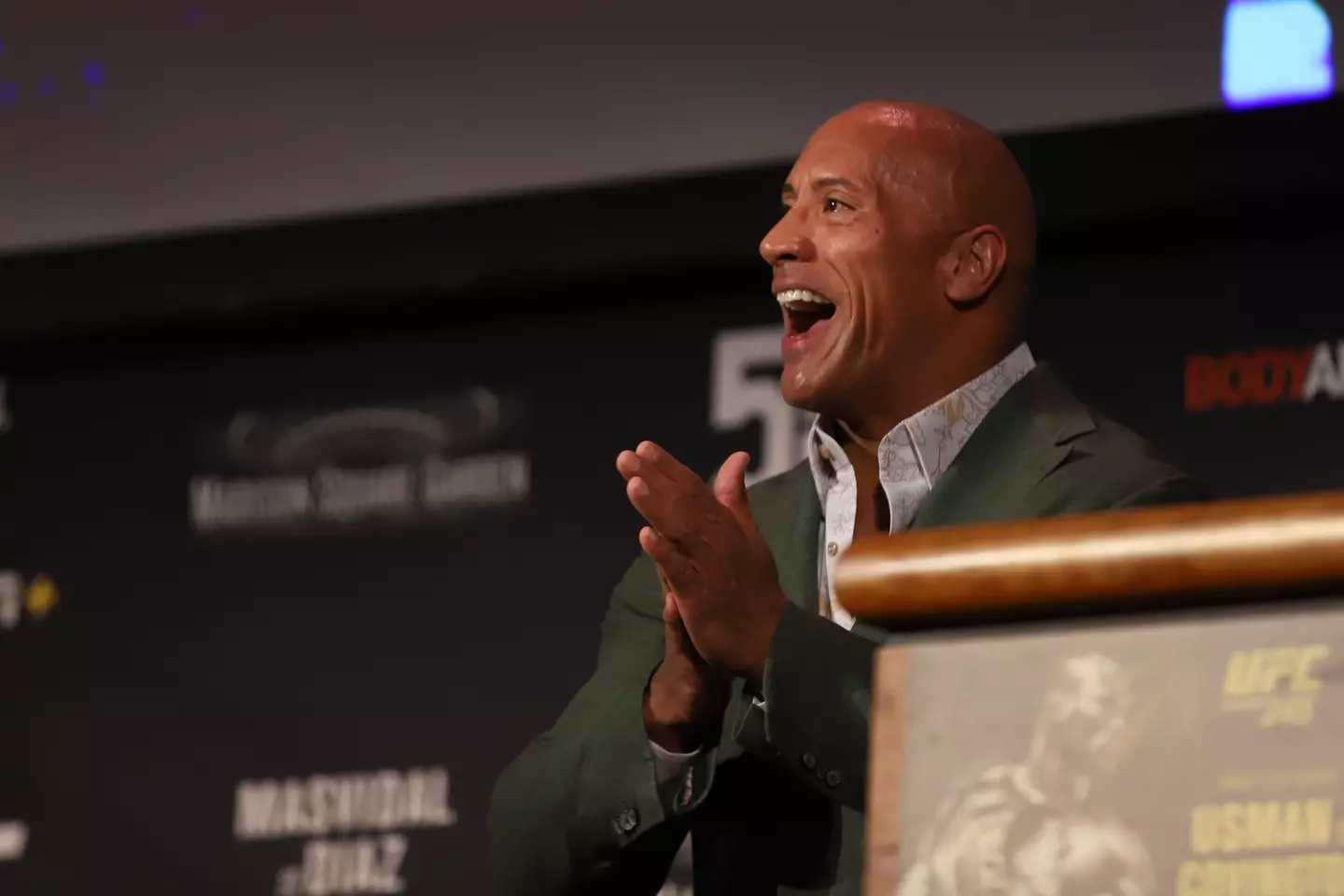 The Rock during the UFC 244 weigh-ins. (Image