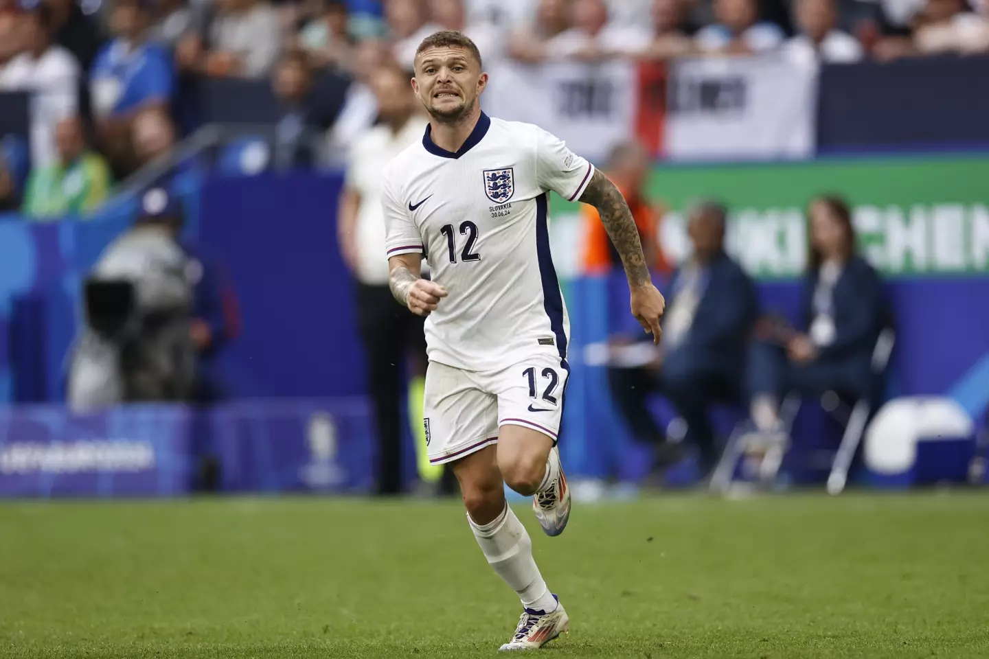 Kieran Trippier in action for England against Slovakia. Image: Getty 