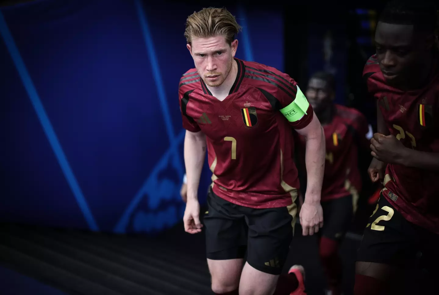 Kevin De Bruyne was in no mood to talk after Belgium's defeat to Slovakia.