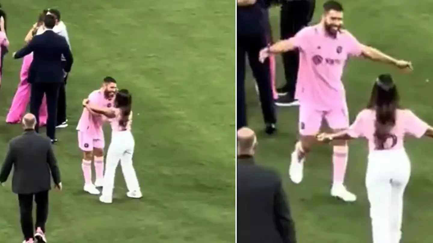 Lionel Messi's wife Antonela Roccuzzo goes to hug husband after Inter Miami game, realises it isn't him and awkward reaction follows