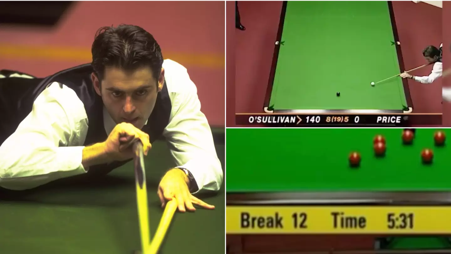Ronnie O'Sullivan's fastest 147 and 'world's slowest break' compared in incredible split-screen footage