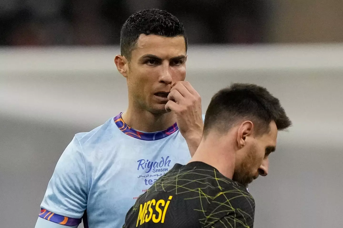 Cristiano Ronaldo and his old foe Lionel Messi were reunited on Wednesday evening. (