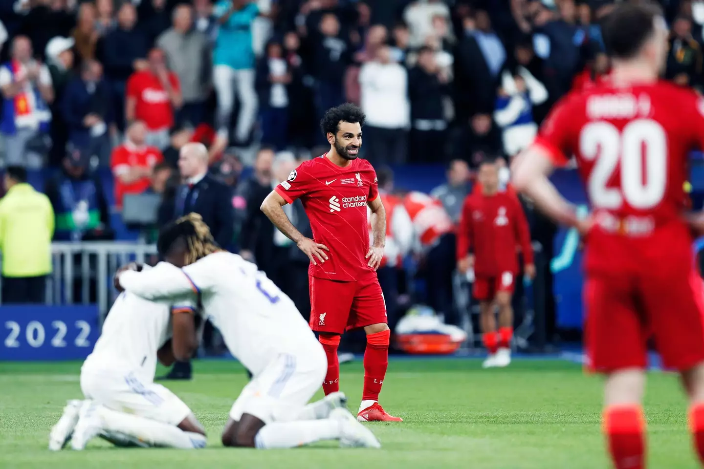 Mo Salah after Real Madrid won the Champions League last month |