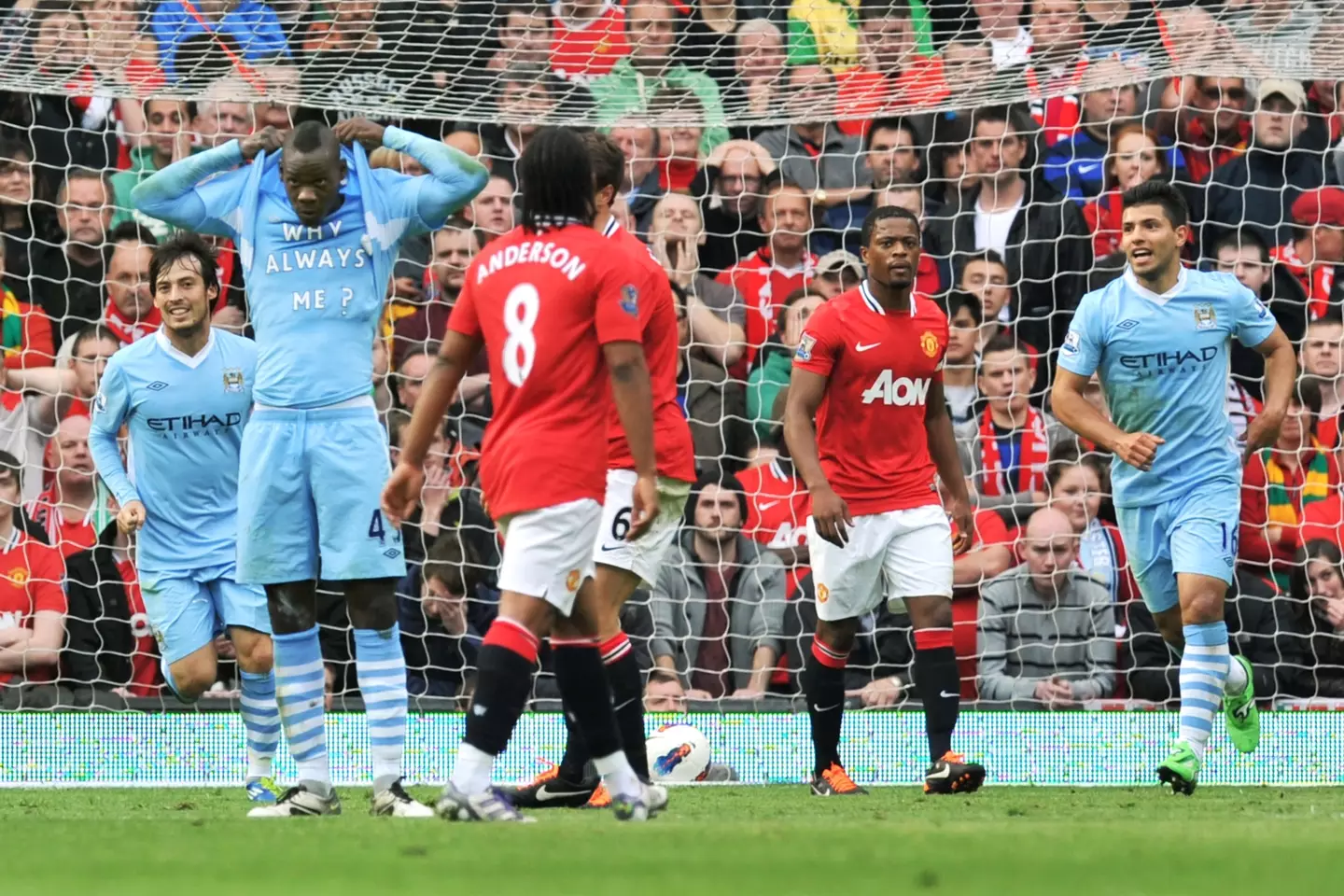 Balotelli's most famous moment in the Premier League. Image: PA Images