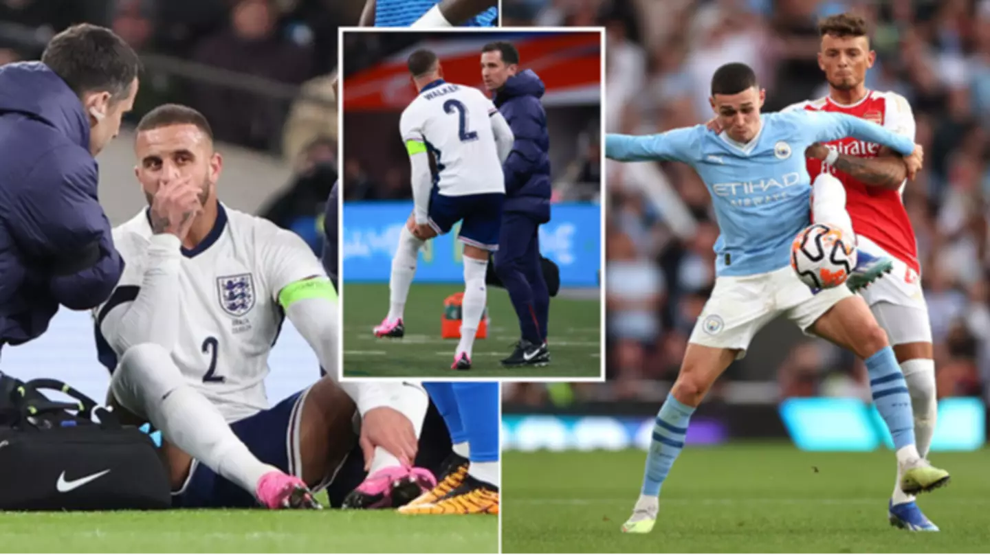 Man City star Kyle Walker issues injury update after being withdrawn for England in defeat to Brazil