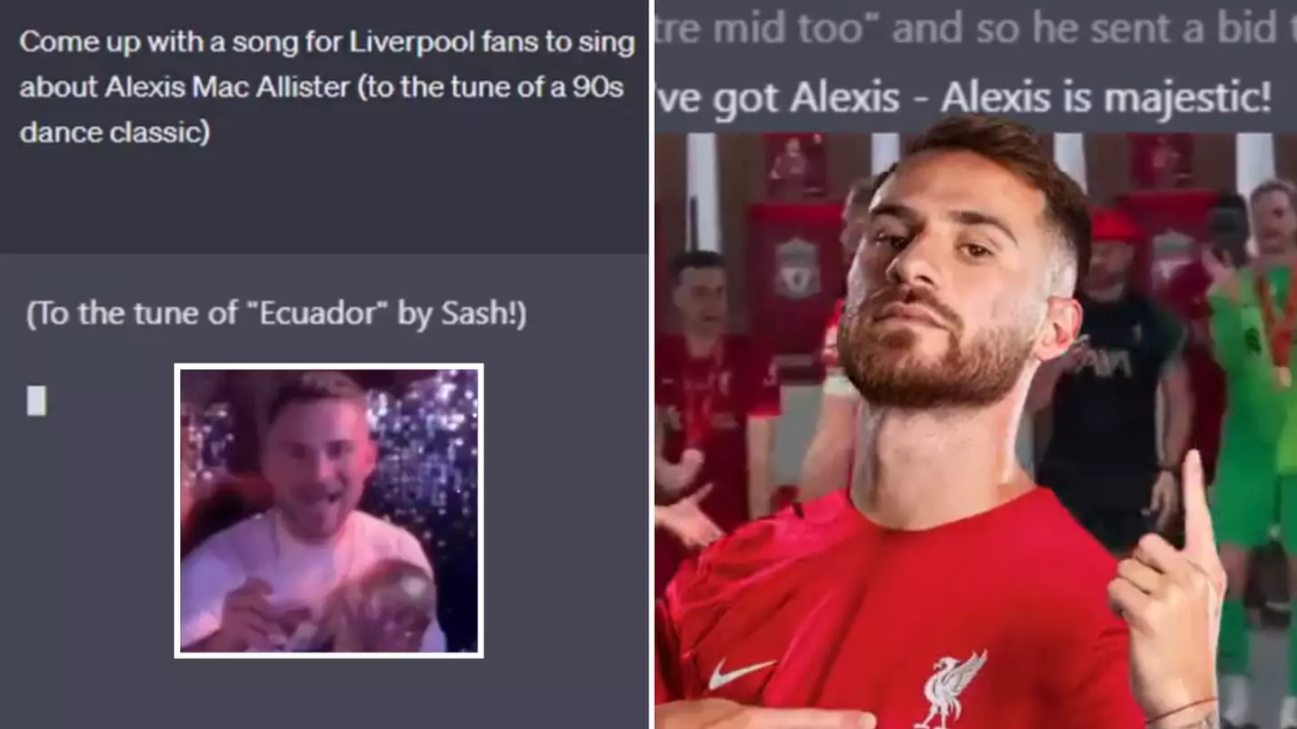 ChatGPT comes up with epic chant for Liverpool bound Alexis Mac Allister, it's a banger
