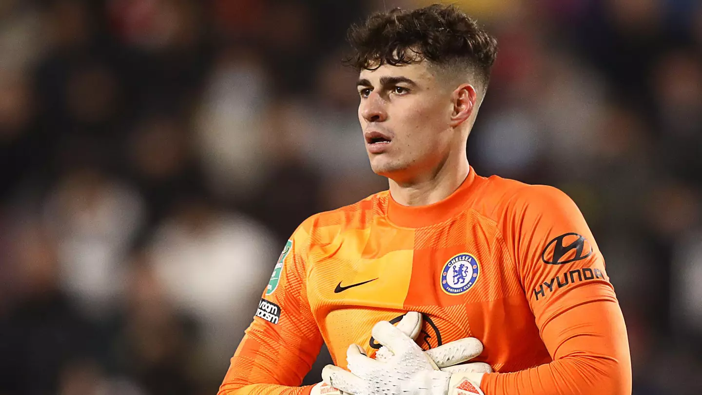 Kepa Arrizabalaga of Chelsea during the Carabao Cup match at Brentford Community Stadium. (Alamy)
