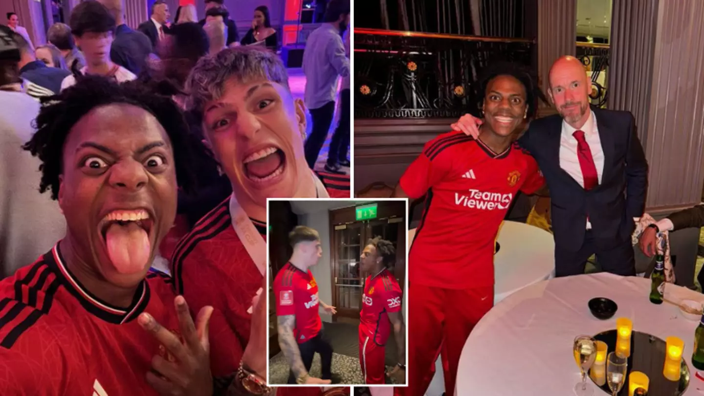 iShowSpeed somehow managed to get himself into Man Utd’s FA Cup after party and caused absolute chaos