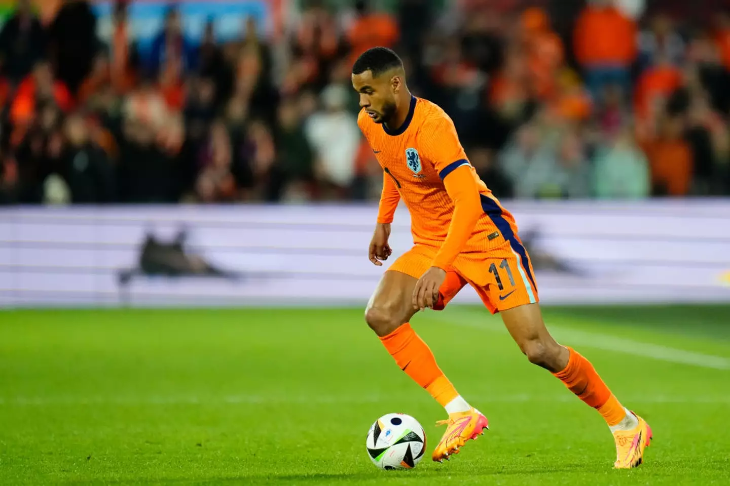 Cody Gakpo started for The Netherlands as they drew 0-0 with France at the Euros. (Image: Getty)