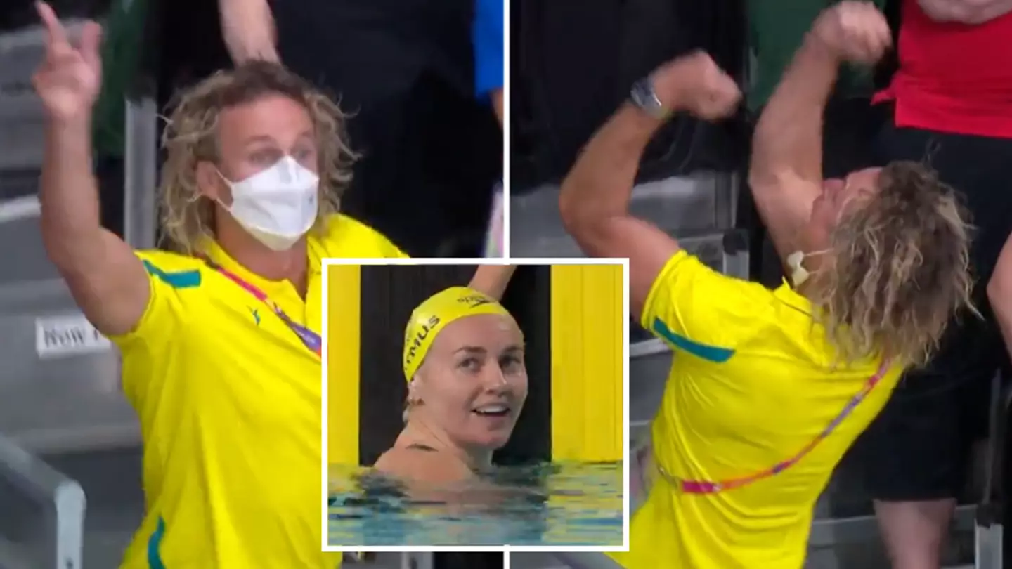 Cult Hero Coach Has Another Epic Reaction To Swimming World Record