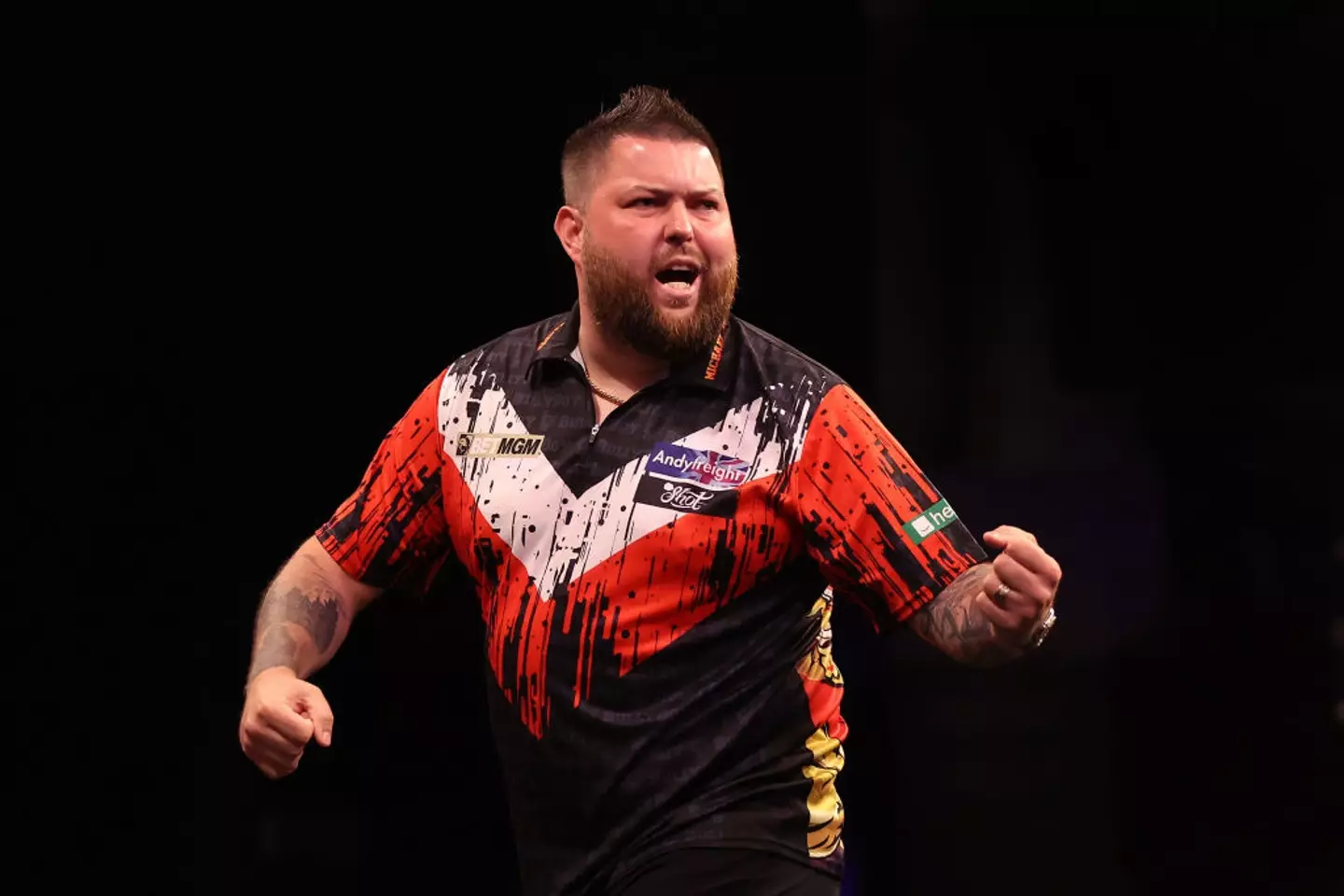Michael Smith (pictured) and Luke Humphries will play for England at the World Cup of Darts (