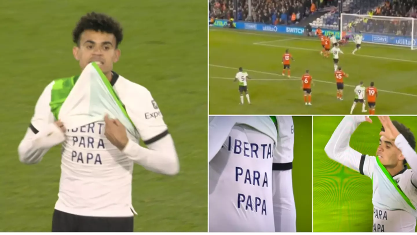 Luis Diaz unveils tribute to his father after scoring stoppage time equaliser for Liverpool vs Luton
