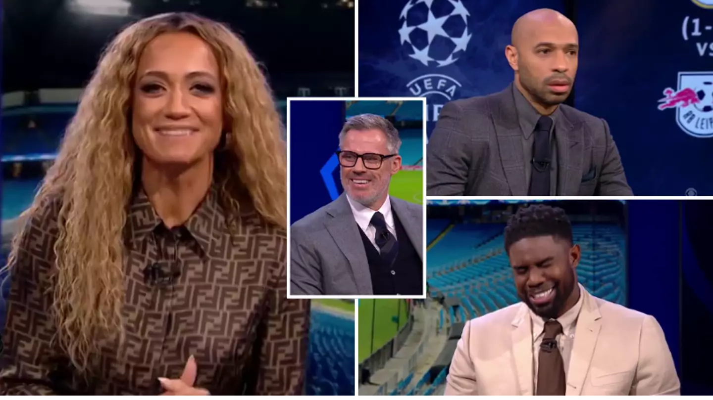Kate Abdo gets 'revenge' by tearing Thierry Henry, Jamie Carragher and Micah Richards to shreds