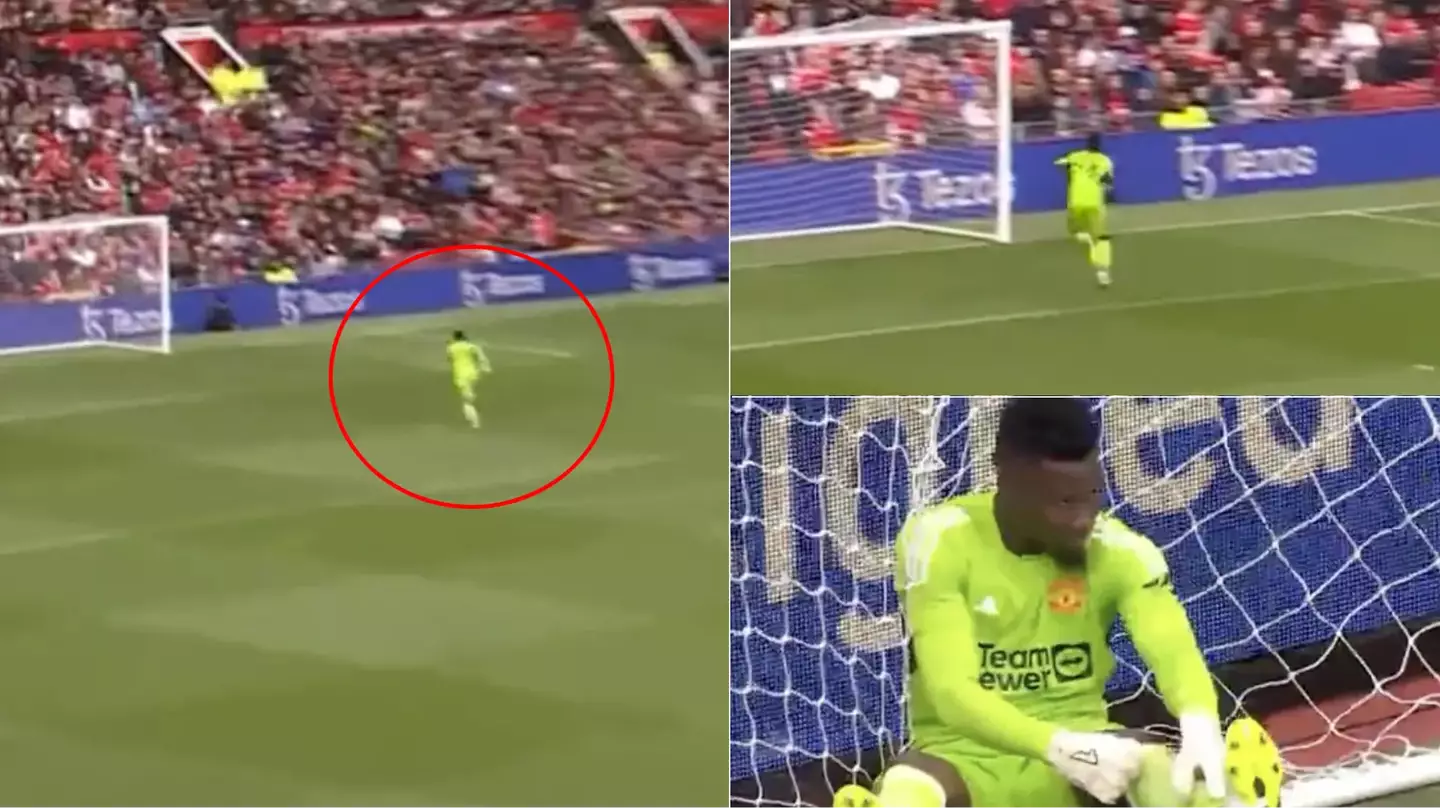 Fans are all saying the same thing after Andre Onana is chipped from centre circle on Old Trafford debut