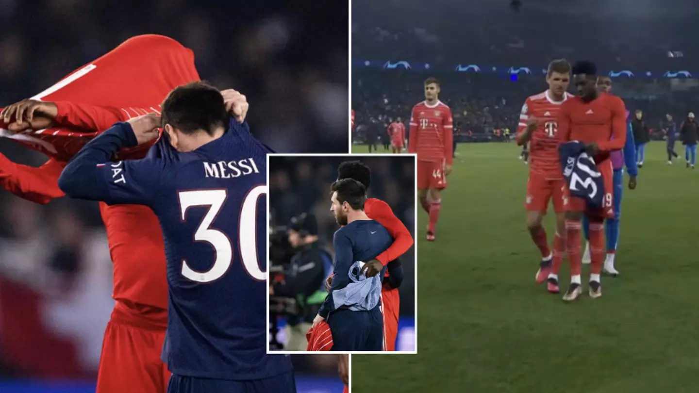 Alphonso Davies finally got Lionel Messi's shirt after years of waiting, it's a dream come true