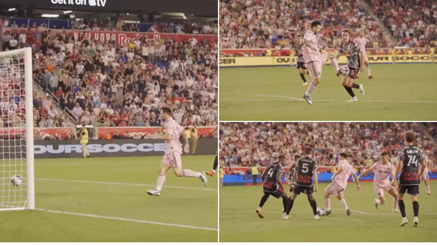 Slow motion footage of Lionel Messi's first MLS goal goes viral, it looks like a movie
