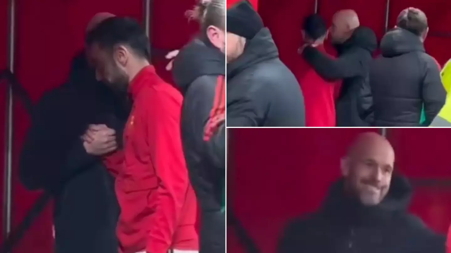 A 'private moment' between Erik ten Hag and Bruno Fernandes goes viral, Man United fans are loving it